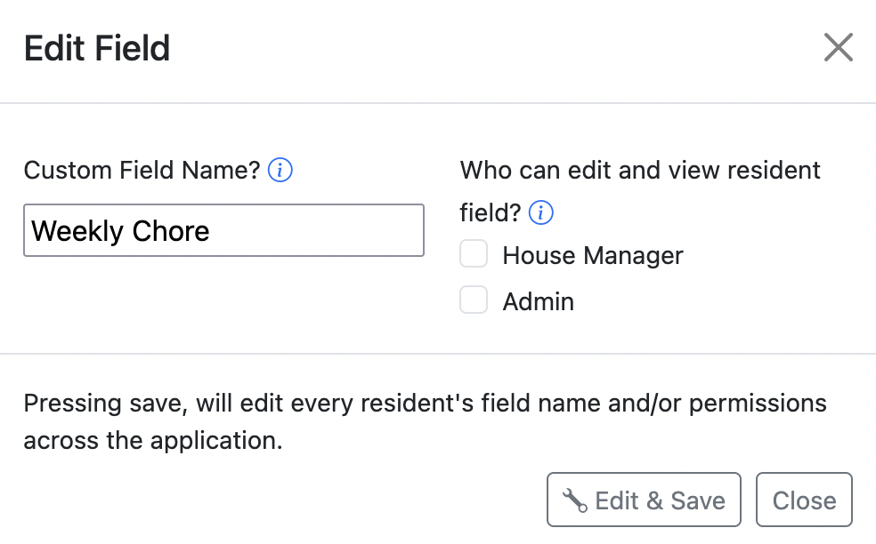 application settings