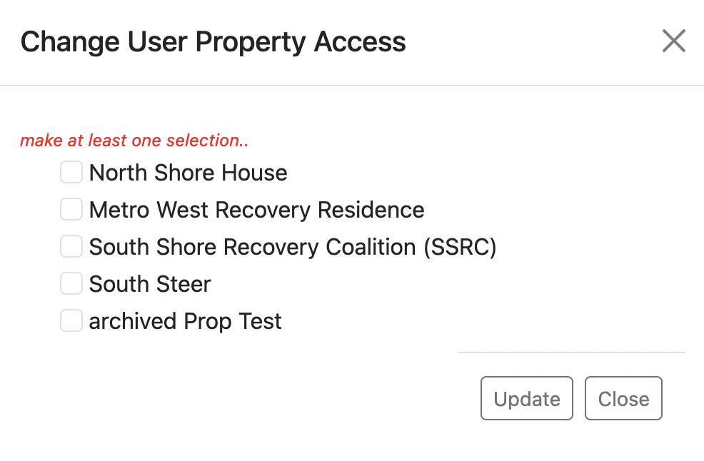property settings